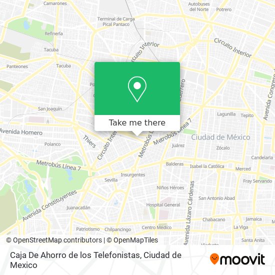 Mapa de Caja De Ahorro de los Telefonistas