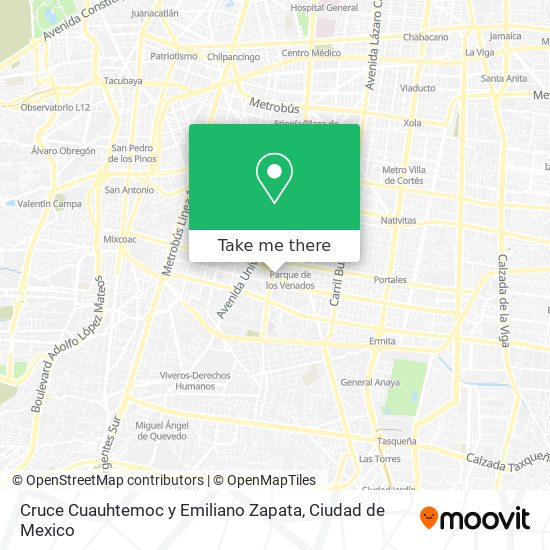 Cruce Cuauhtemoc y Emiliano Zapata map