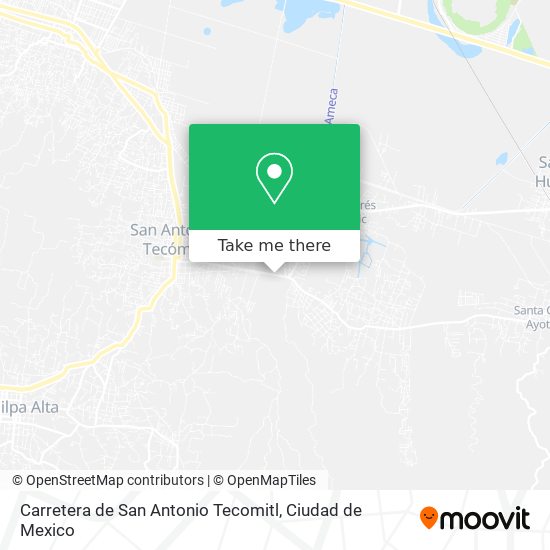 Carretera de San Antonio Tecomitl map
