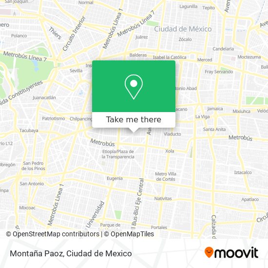 Mapa de Montaña Paoz