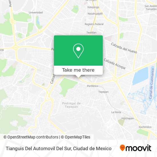 Tianguis Del Automovil Del Sur map
