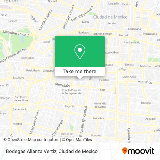Bodegas Alianza Vertiz map