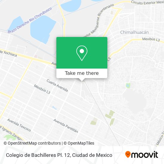 Colegio de Bachilleres Pl. 12 map