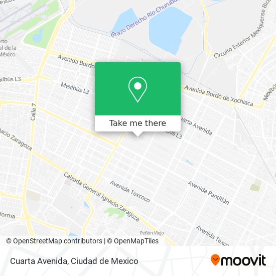 Cuarta Avenida map