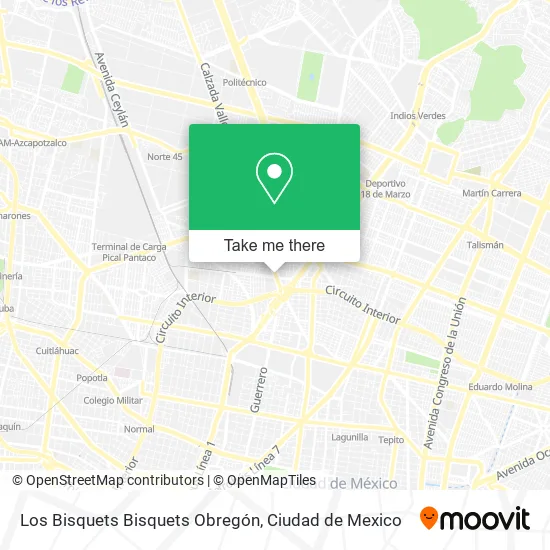 Los Bisquets Bisquets Obregón map