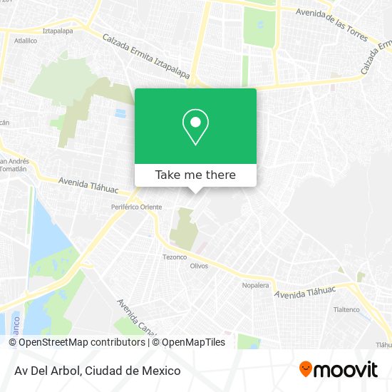 Av Del Arbol map