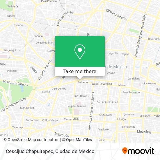 Mapa de Cescijuc Chapultepec
