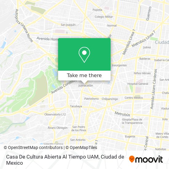 Casa De Cultura Abierta Al Tiempo UAM map