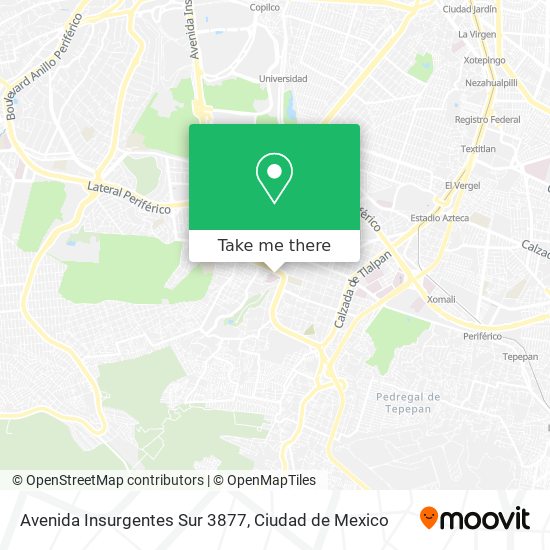 Mapa de Avenida Insurgentes Sur 3877