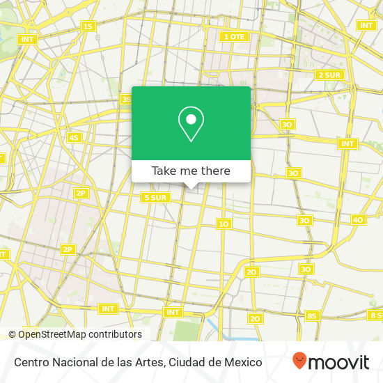 Mapa de Centro Nacional de las Artes