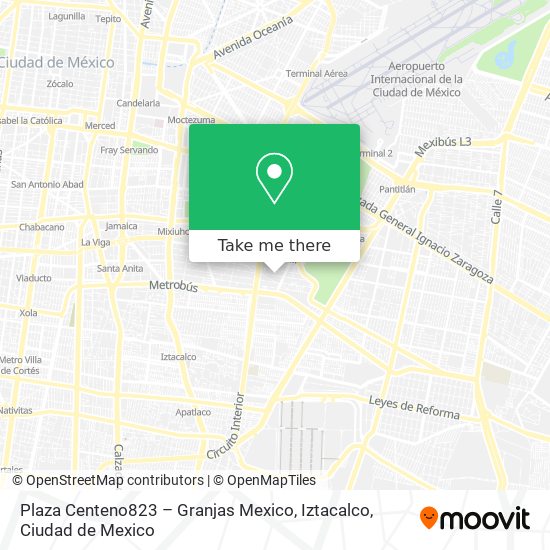 Plaza Centeno823 – Granjas Mexico, Iztacalco map