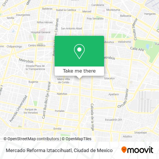 Mercado Reforma Iztaccihuatl map