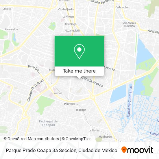 Mapa de Parque Prado Coapa 3a Sección