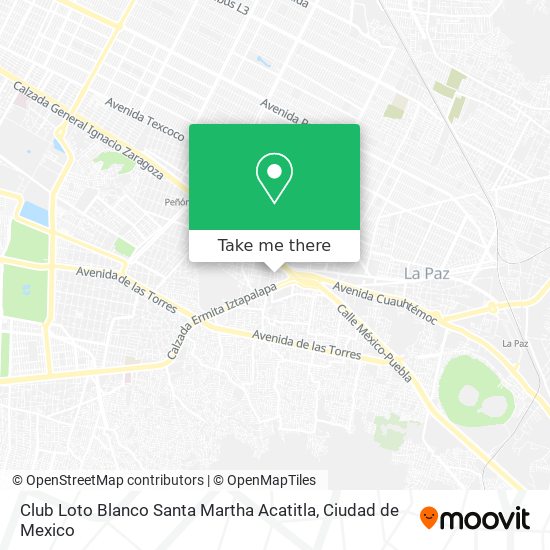 Club Loto Blanco Santa Martha Acatitla map