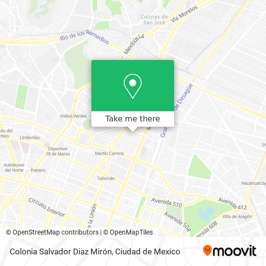 Colonia Salvador Diaz Mirón map