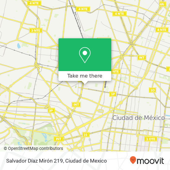 Salvador Díaz Mirón 219 map