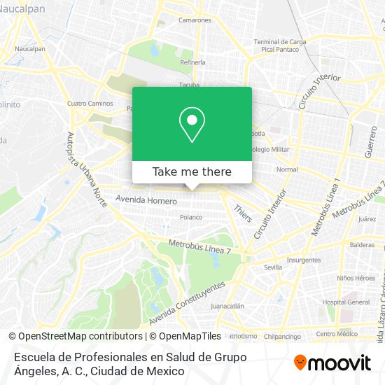 Escuela de Profesionales en Salud de Grupo Ángeles, A. C. map