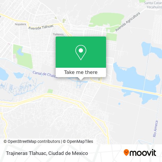 Mapa de Trajineras Tlahuac