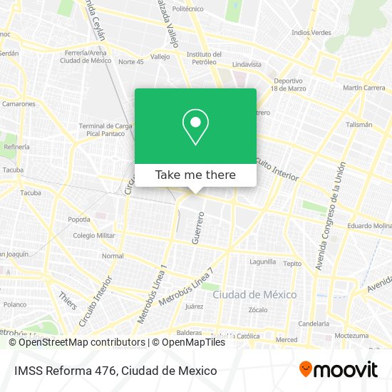 IMSS Reforma 476 map