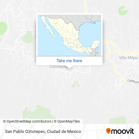 Mapa de San Pablo Oztotepec