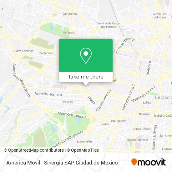 América Móvil - Sinergia SAP map
