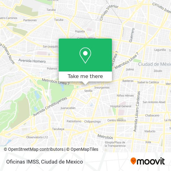 Oficinas IMSS map