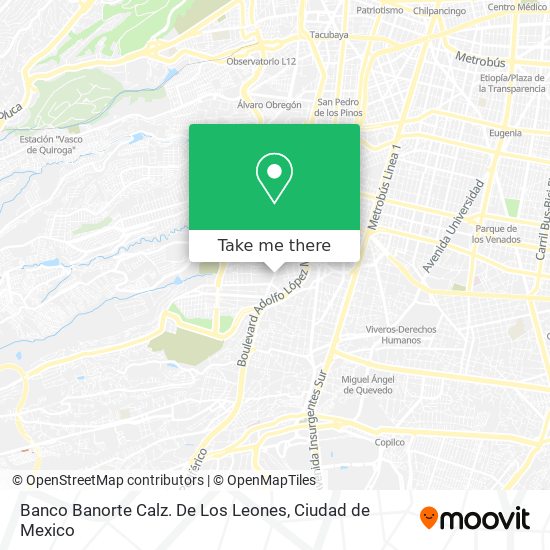 Banco Banorte Calz. De Los Leones map