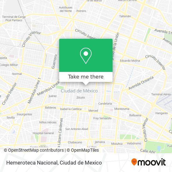 Mapa de Hemeroteca Nacional