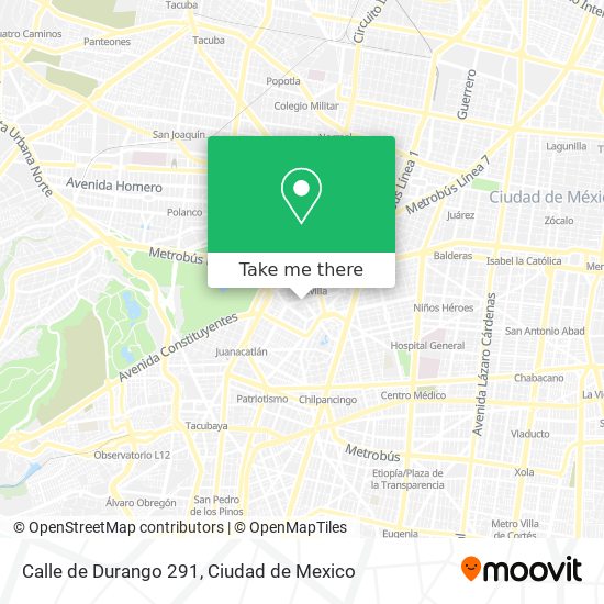 Mapa de Calle de Durango 291