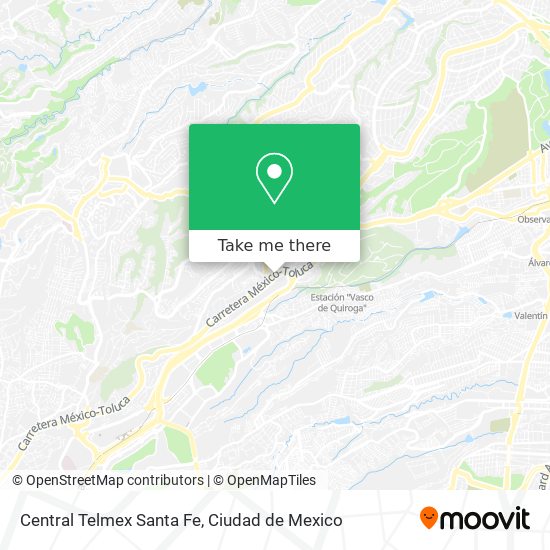 Central Telmex Santa Fe map