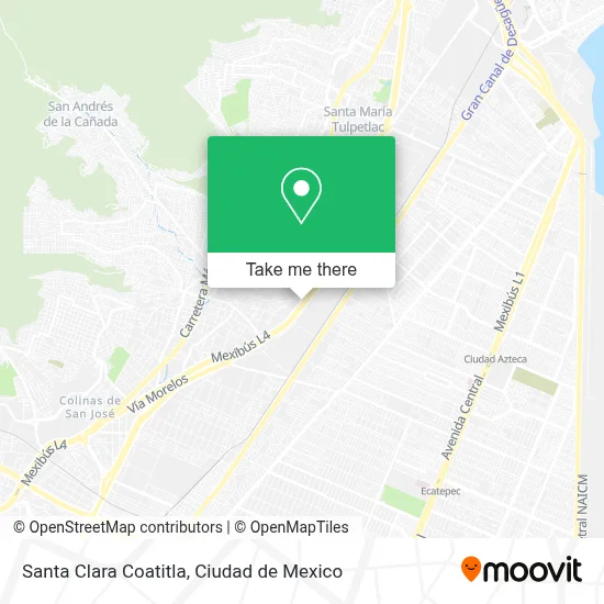 Santa Clara Coatitla map