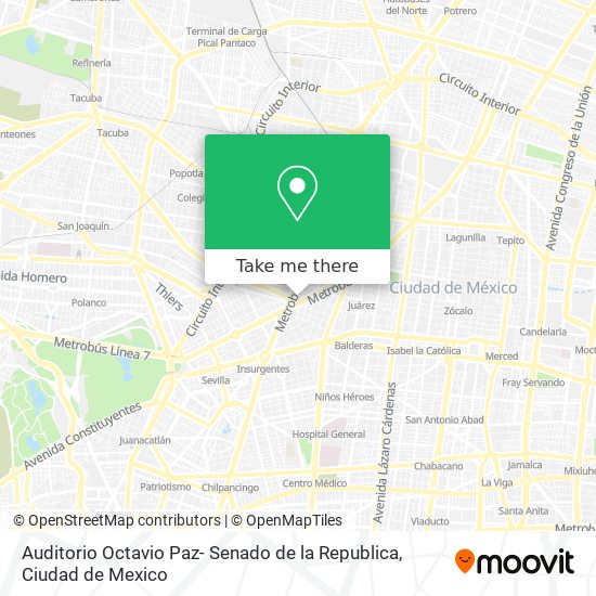 Auditorio Octavio Paz- Senado de la Republica map