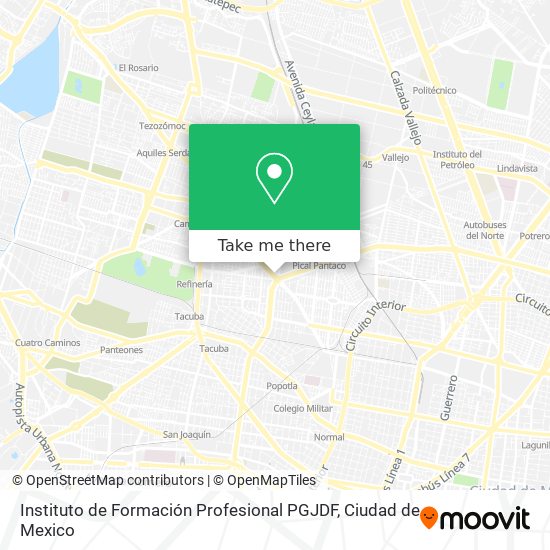 Mapa de Instituto de Formación Profesional PGJDF