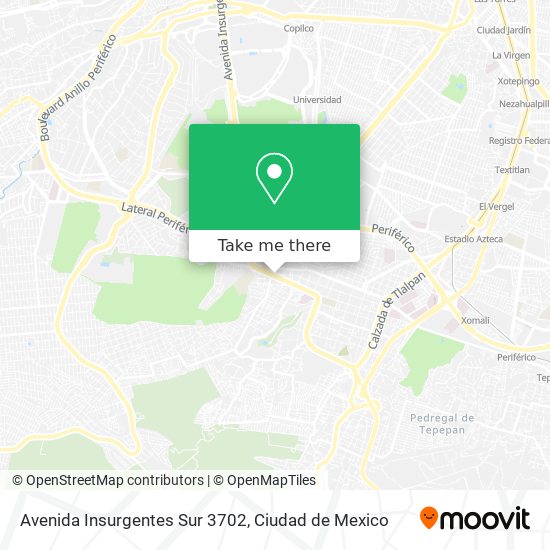 Mapa de Avenida Insurgentes Sur 3702