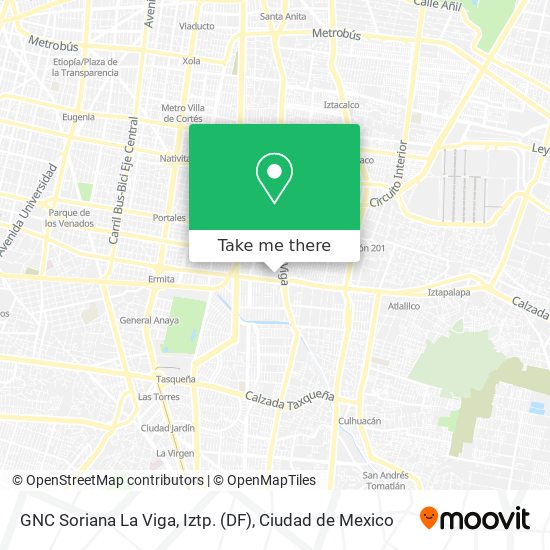 GNC Soriana La Viga, Iztp. (DF) map
