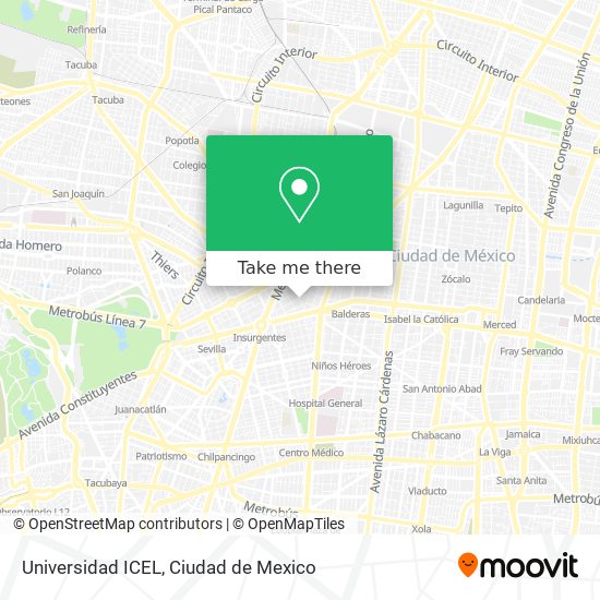 Universidad ICEL map