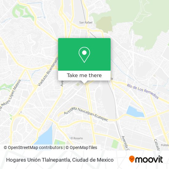 Mapa de Hogares Unión Tlalnepantla