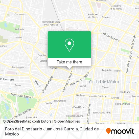 Foro del Dinosaurio Juan José Gurrola map