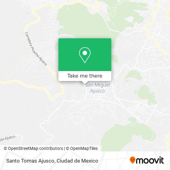Mapa de Santo Tomas Ajusco