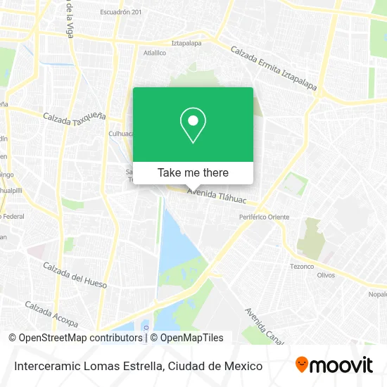 Interceramic Lomas Estrella map