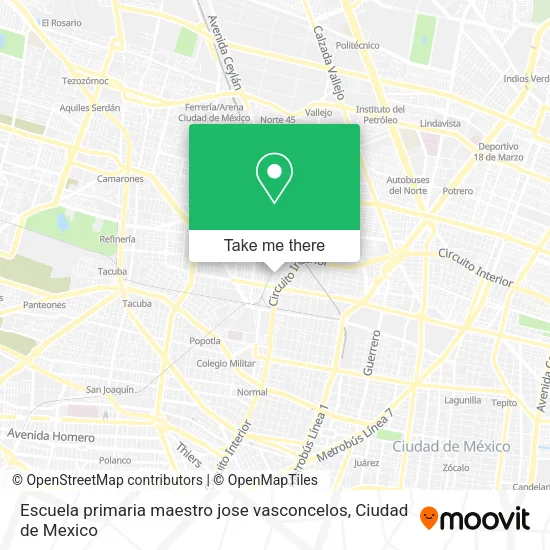 Escuela primaria maestro jose vasconcelos map