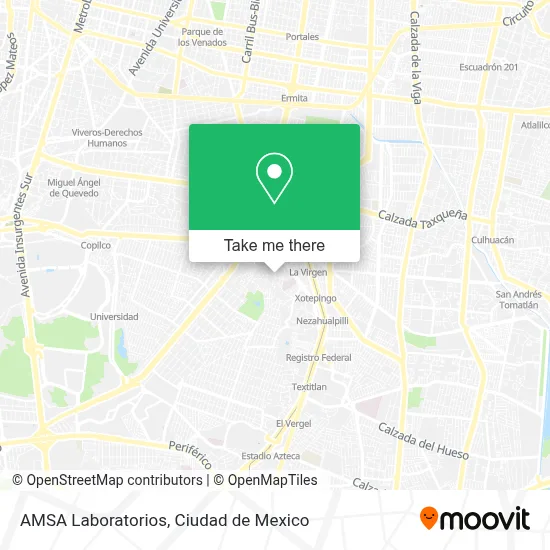 AMSA Laboratorios map