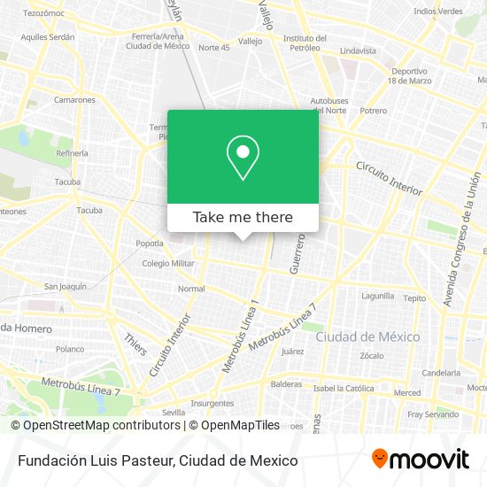 Mapa de Fundación Luis Pasteur