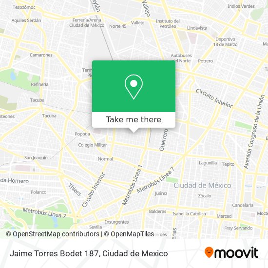 Jaime Torres Bodet 187 map