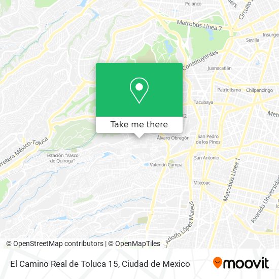 Mapa de El Camino Real de Toluca 15