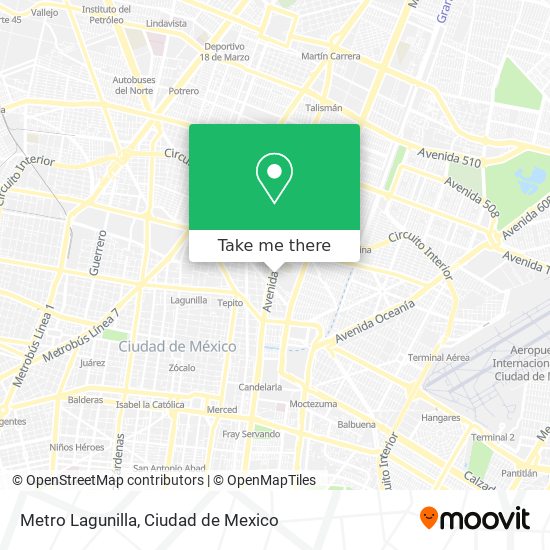 Mapa de Metro Lagunilla