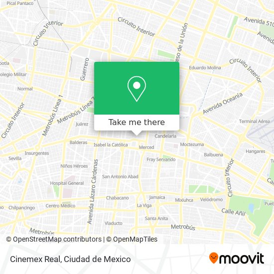 Cinemex Real map