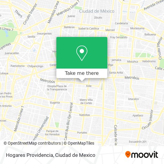 Hogares Providencia map