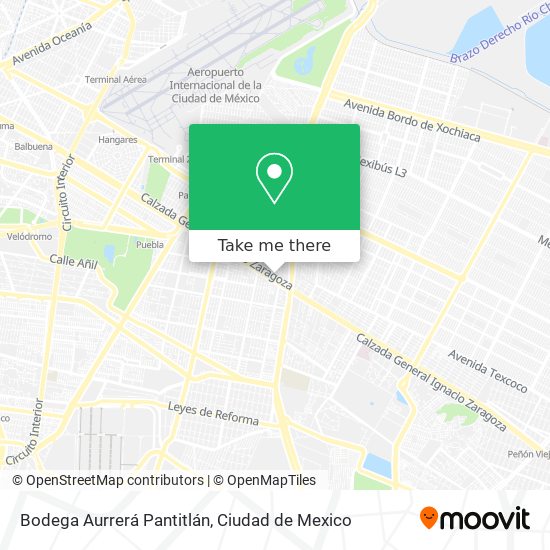 Bodega Aurrerá Pantitlán map