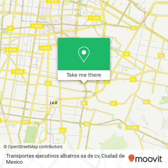 Mapa de Transportes ejecutivos albatros sa de cv